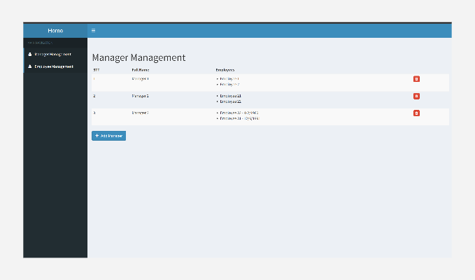 Web Application for CRUD Employee Management