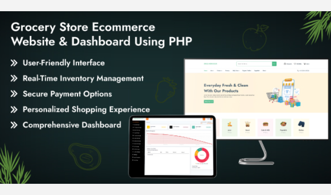 Ecommerce Grocery Website and Dashboard