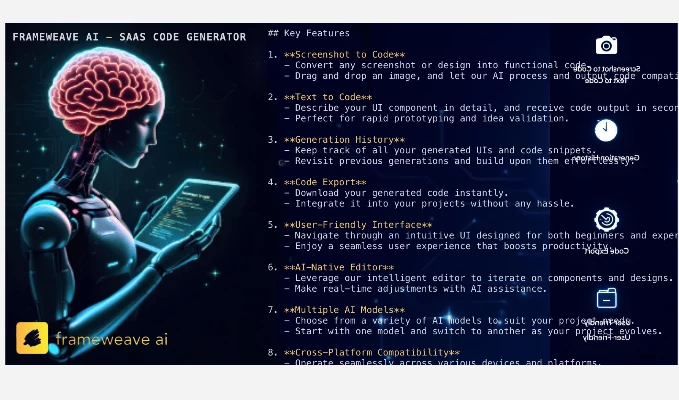 FrameWeave AI SaaS Code Generator