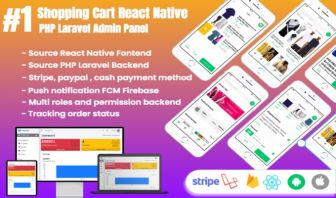 Shopping Cart React Native PHP Laravel Admin Panel