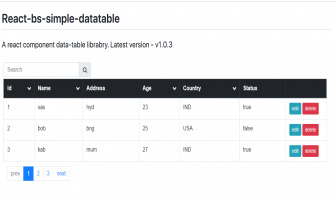 react-bs-simple-datatable